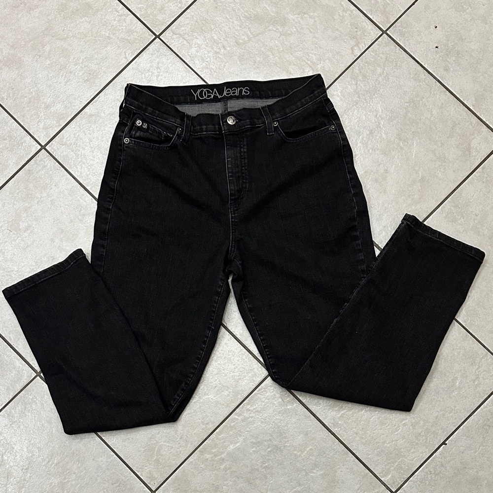 YOGA JEANS Y2K Women's Black Retro High Rise Jeans, made in Canada 31x28 - Picture 4 of 11